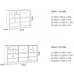 Fuurn SE3436-W Mikkel Walnut 胡桃木儲物櫃 (3個單位)